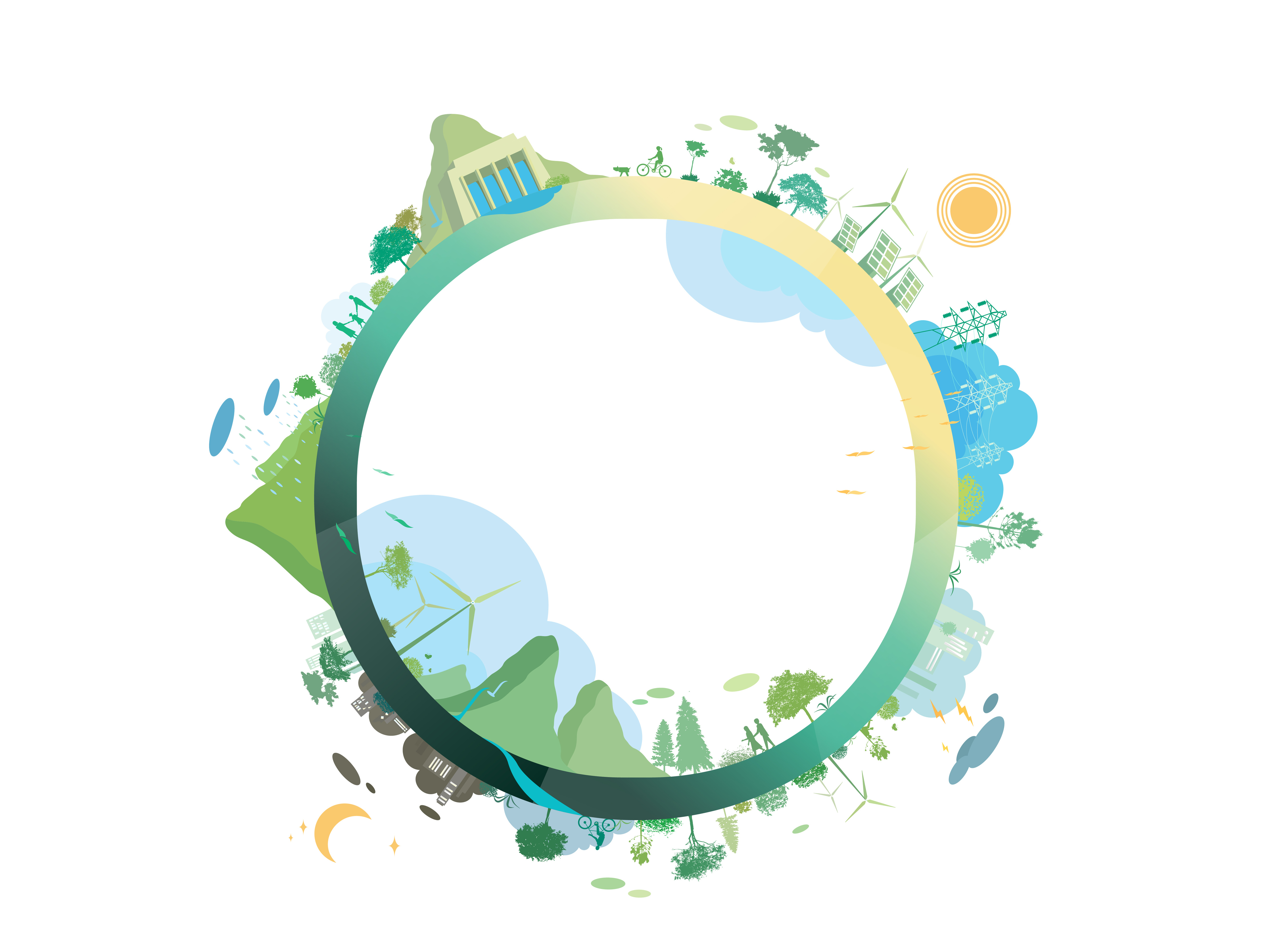 ESG and ECO friendly community frame-circle_FA